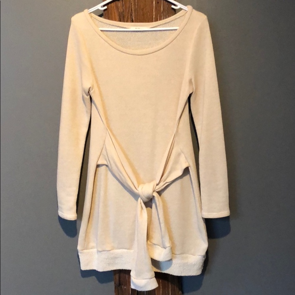 Cream sweater dress